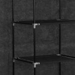 Vidaxl armoire avec compartiments et barres noir 150x45x175 cm tissu