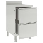 Vidaxl armoire de cuisine commerciale avec 2 tiroirs acier inoxydable