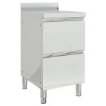 Vidaxl armoires de cuisine commerciale avec 2 tiroirs 2 pcs inox