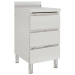 Vidaxl armoires de cuisine commerciale avec 3 tiroirs 2 pcs inox