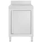Vidaxl armoire de cuisine commerciale avec gouttoir acier inoxydable
