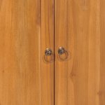 Vidaxl armoire avec �tag�re yin yang 70x30x130 cm bois de teck massif