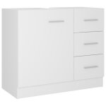 Vidaxl armoire d'�vier blanc 63x30x54 cm agglom�r�