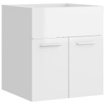 Vidaxl armoire d'�vier blanc brillant 41x38, 5x46 cm agglom�r�