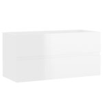 Vidaxl armoire d'évier blanc brillant 90x38, 5x45 cm aggloméré Vidaxl armoire d'évier blanc brillant 90x38, 5x45 cm aggloméré