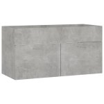 Vidaxl armoire d'�vier gris b�ton 90x38, 5x46 cm agglom�r�
