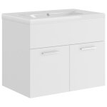 Vidaxl armoire d'vier avec lavabo intgr blanc agglomr