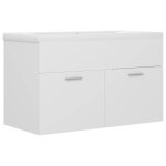 Vidaxl armoire d'évier avec lavabo intégré blanc aggloméré Vidaxl armoire d'évier avec lavabo intégré blanc aggloméré