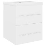 Vidaxl armoire d'vier avec lavabo intgr blanc agglomr