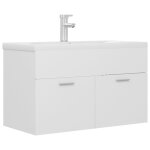 Vidaxl armoire d'évier avec lavabo intégré blanc aggloméré Vidaxl armoire d'évier avec lavabo intégré blanc aggloméré