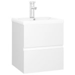 Vidaxl armoire d'�vier avec lavabo int�gr� blanc agglom�r�
