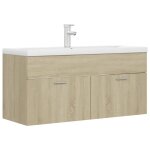Vidaxl armoire d'vier avec lavabo intgr chne sonoma agglomr