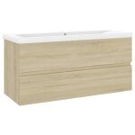 Vidaxl armoire d'vier avec lavabo intgr chne sonoma agglomr