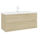 Vidaxl armoire d'vier avec lavabo intgr chne sonoma agglomr