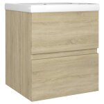 Vidaxl armoire d'vier avec lavabo intgr chne sonoma agglomr