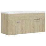 Vidaxl armoire d'vier avec lavabo intgr chne sonoma agglomr
