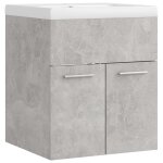 Vidaxl armoire d'vier avec lavabo intgr gris bton agglomr