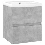 Vidaxl armoire d'vier avec lavabo intgr gris bton agglomr