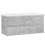 Vidaxl armoire d'vier avec lavabo intgr gris bton agglomr