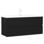 Vidaxl armoire d'vier avec lavabo intgr noir agglomr