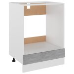 Vidaxl armoire  four gris bton 60x46x81, 5 cm agglomr