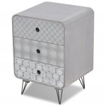Vidaxl armoire latrale avec 3 tiroirs gris