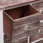 Vidaxl armoire latérale et 6 tiroirs marron 60x30x75 cm bois paulownia Vidaxl armoire latérale et 6 tiroirs marron 60x30x75 cm bois paulownia