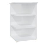 Vidaxl armoire latrale blanc brillant 35x35x55 cm agglomr