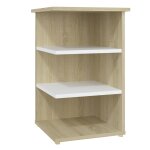 Vidaxl armoire latrale blanc et chne sonoma 35x35x55 cm agglomr