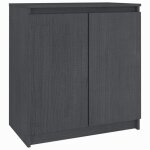 Vidaxl armoire latrale gris 60x36x65 cm bois de pin massif