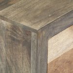 Vidaxl armoire latrale gris 75x30x60 cm bois de manguier massif