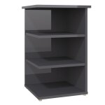 Vidaxl armoire latrale gris brillant 35x35x55 cm agglomr