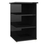 Vidaxl armoire latrale noir brillant 35x35x55 cm agglomr