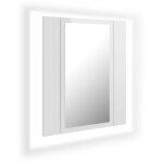 Vidaxl armoire � miroir de bain � led blanc brillant 40x12x45 cm