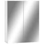 Vidaxl armoire  miroir de salle de bain blanc 60x15x75 cm mdf