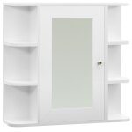 Vidaxl armoire  miroir de salle de bain blanc 66x17x63 cm mdf