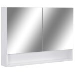 Vidaxl armoire à miroir de salle de bain led blanc 80x15x60 cm mdf Vidaxl armoire à miroir de salle de bain led blanc 80x15x60 cm mdf