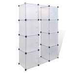 Vidaxl armoire modulaire 9 compartiments blanc 37 x 115 x 150 cm