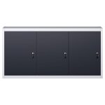 Vidaxl armoire � outils murale style industriel m�tal gris et noir