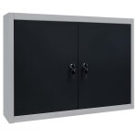 Vidaxl armoire  outils murale style industriel mtal gris et noir