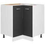 Vidaxl armoire plancher d'angle gris 75, 5x75, 5x80, 5 cm agglomr