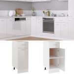 Vidaxl armoire de plancher blanc brillant 30x46x81, 5 cm agglomr