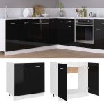 Vidaxl armoire de plancher vier noir brillant 80x46x81, 5 cm agglomr