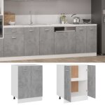 Vidaxl armoire de plancher gris bton 60x46x81, 5 cm agglomr