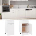 Vidaxl armoire de plancher  tiroir blanc 40x46x81, 5 cm agglomr