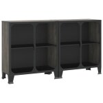 Vidaxl armoires de rangement 2 pcs gris 72x36x82 cm m�tal et mdf