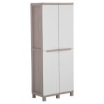 Vidaxl armoire de rangement et 2 portes 68x37, 5x170cm gris clair / beige Vidaxl armoire de rangement et 2 portes 68x37, 5x170cm gris clair / beige