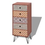 Vidaxl armoire de rangement avec 5 tiroirs marron