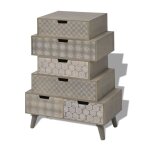 Vidaxl armoire de rangement avec 6 tiroirs gris