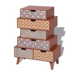 Vidaxl armoire de rangement avec 6 tiroirs marron